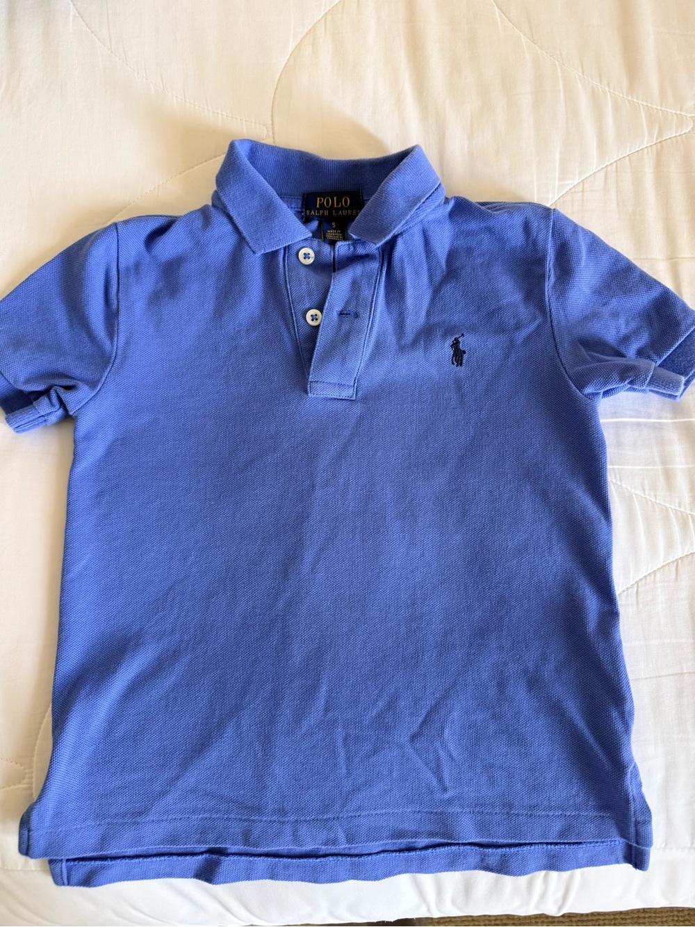Ralph Lauren boys size 5 blue polo shirt
